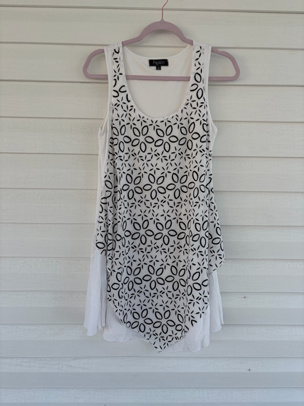 Papillon Black White Geometric Mini Dress Modern Chic Patterned Dress
